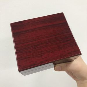 Rectangle <b>Wood</b> <b>Watch</b> Box With Cotton Inner Snap Closure Protective Case - Product Image 5