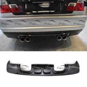 Pour BMW E46 M3 CSL GTS V Type, lèvre de pare-chocs arrière en carbone, diffuseur, ailerons, spoiler, ailettes latérales, séparateur - Product Image 3