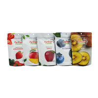 Aangepaste Bedrukte Food Grade Zip Lock Stand Up Pouch Mylar Tassen Glanzende Waterdichte Rits Plastic Verpakking Zakken Voor Fruit Groente