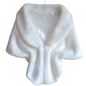 Nouvelle veste de mariée en fausse fourrure en peluche pour femme, châle boléro