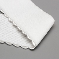 Bande élastique ondulée en dentelle de nylon souple extensible 5 fils pour lingerie et accessoires vestimentaires – Blanc/noir – En stock