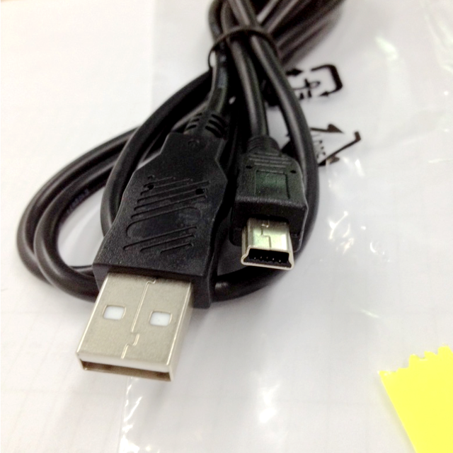 1m 1.5m Mini 5PIN USB Camera Data Cables With One Ferrite for Canon for IFC 400PCU