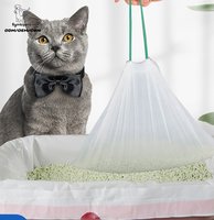 Katzenstreu-Beutel für Roboter/HMPET Spezielle Katzenstreu-Taschen Auslaufsicher mit Kordelzug Geruchsblockierende Haustier-Abfallbeutel