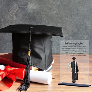 Cadeaux de Remise de Diplôme Inspirants 2026 pour Hommes et Garçons - Décoration de Bureau en Acrylique Transparent Rectangulaire pour Étudiants Universitaires, Collégiens et Lycéens - Product Image 4