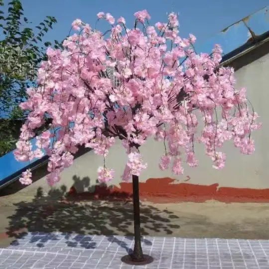 Artificial Cherry Blossom Tree White Pink Artificial Indoor Outdoor 3ft 4ft 5ft Customized Flower Cherry Blossom Tree