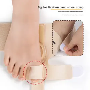 Sangle de fixation des orteils <span class=keywords><strong>Hallux</strong></span> <span class=keywords><strong>Valgus</strong></span>, protège-orteils pour la protrusion osseuse du gros orteil, séparateur d'orteils superposé, fixation continue douce anti-usure jour et <span class=keywords><strong>nuit</strong></span> - Product Image 3