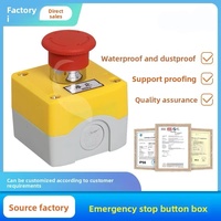 Boîtier de bouton-poussoir en plastique SP-A001, étanche IP66, bouton d'arrêt d'urgence, commande monoposition, câblage à vis pour applications électroniques