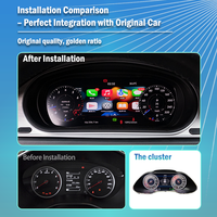 Panel de Instrumentos Digital LCD Compatible con AUDI A4-B8.5 2013-2016, Sistema Linux, CarPlay Inalámbrico, Android Auto, Múltiples Temas de Interfaz de Usuario, Plug and Play