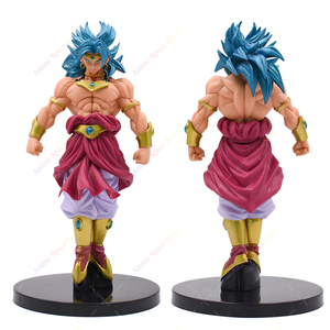 Figurine d'action Dragon Ball en PVC de 20 cm, <span class=keywords><strong>cheveux</strong></span> bleus, Broly <span class=keywords><strong>Super</strong></span> <span class=keywords><strong>Saiyan</strong></span>, cadeau de Noël pour enfants, collection de jouets, modèle de poupée - Product Image 3