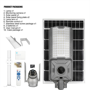 Lampione Stradale Solare a LED con Telecamera CCTV <span class=keywords><strong>da</strong></span> <span class=keywords><strong>Esterno</strong></span> Wireless IP67 Luce di Monitoraggio Solare - Product Image 3