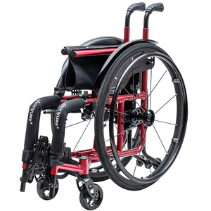 Fauteuil roulant manuel en aluminium, pliable, design sportif, haute qualité, haute performance, certifié CE, pour usage extérieur, soins à domicile, hôpital - Product Image 6
