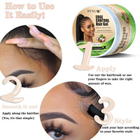 Cross-Border Control Hair Wax Sideburns Gloss Gel Crème coiffante blanche facile à appliquer pour extensions de cheveux cassés