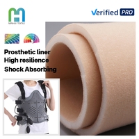 Coussinets de soutien médical respirants en mousse de polyuréthane 40D 7MM avec tissu bouclé en maille warp pour genouillères de soutien
