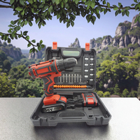 Ensemble de perceuse électrique rechargeable sans fil à vitesse variable Outils électriques sans clé à batterie au lithium pour béton industriel OEM