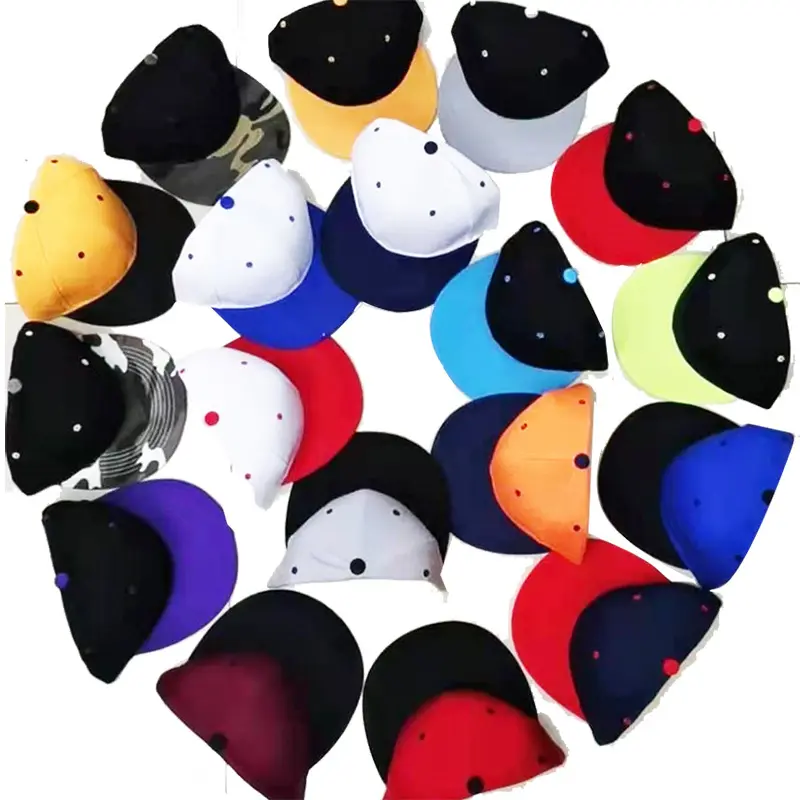 Bordir Logo kualitas tinggi banyak warna dua warna 6 Panel bahan katun Snap Back topi