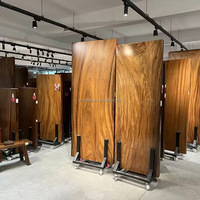 Meubles de cuisine en bois prix d'usine de luxe dessus de table de salle à manger en dalle de bois massif de noyer bord vivant