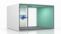 Cabine de bureau insonorisée acoustique préfabriquée en verre, cabine de confidentialité modulaire, salle de conférence