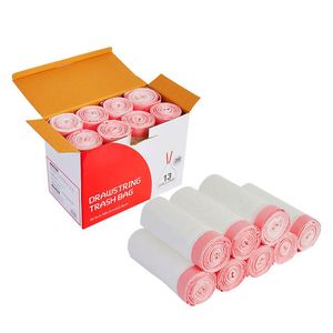 Eco Friendly Drawstring Trash Garbage Bags Household Usage Roll Rubbish Refuse Waste <strong>Bin</strong> <strong>Liners</strong> Bags with Draw String - Product Image 5