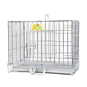 Cage pliable pour animaux de compagnie Lejia, en fil d'acier rectangulaire argenté, pour chiens, chats et lapins de petite à moyenne taille - Product Image 1