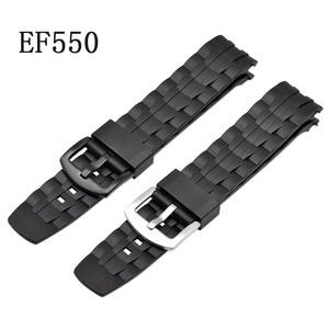 Correas de Reloj de Silicona con Logotipo Personalizado y Hebilla Metálica para <span class=keywords><strong>Casio</strong></span> EF550 <span class=keywords><strong>EF</strong></span>-550 - Product Image 3