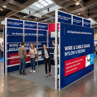 Étagères TV modulaires en aluminium SEG 10x10 avec impression personnalisée, stand d'exposition pour salon professionnel