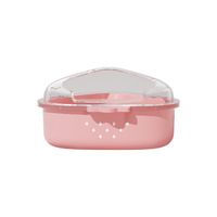 Bac à litière double usage transparent pour hamster, bain de sable aux fraises, 3 couleurs, pour petits animaux de compagnie, vente en gros