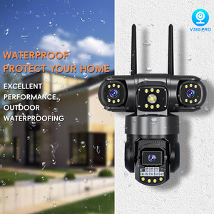 Nueva Cámara <span class=keywords><strong>de</strong></span> Seguridad Inteligente <span class=keywords><strong>V380</strong></span> <span class=keywords><strong>Pro</strong></span> con Triple Lente y Vista <span class=keywords><strong>de</strong></span> 3 Canales [2K HD], Vigilancia Inalámbrica para Granjas, Huertos y Jardines - Product Image 3