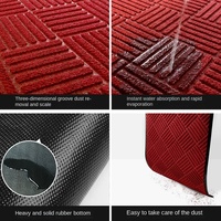 Maßgefertigter Teppich mit Streifenmuster Moderner Minimalistischer Rechteckiger Bodenteppich Eingangsbereich Fußmatte Wasserabsorbierend Pflegeleichte Matte