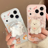 Coque souple antichoc en TPU pour iPhone 17 Pro Max, motif chiot de dessin animé coréen, cœur bulle, attraction magnétique