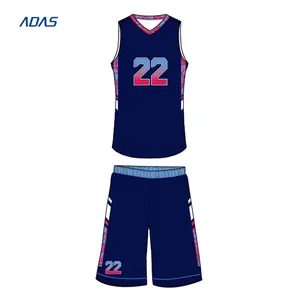 Maillot de basket-ball personnalisé, impression par sublimation bon marché, design uniforme, avec logo imprimé