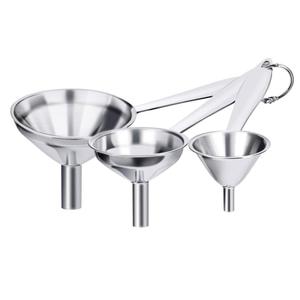 Mini 3-Piece aço inoxidável Funil Set com Long Handle Kitchen Gadgets Dispenser líquido para vazamento de óleo - Product Image 4