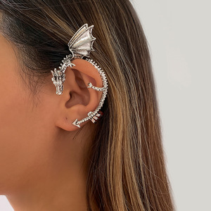 1 ud. De pendientes clásicos de dragón, de plata, estilo Retro, gótico, Punk - Product Image 1