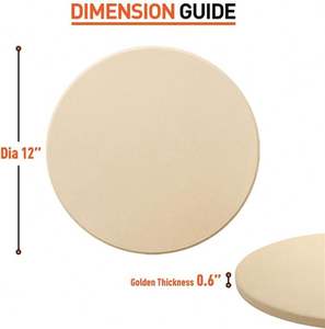 Accesorios para Hacer <span class=keywords><strong>Pizza</strong></span>, Herramientas para Estufa de Leña, Acero para Horno, Placa Refractaria de Piedra de 16x16 Pulgadas, Diseño de Media Luna de 15 Pulgadas, Tamaño <span class=keywords><strong>XXL</strong></span> - Product Image 5