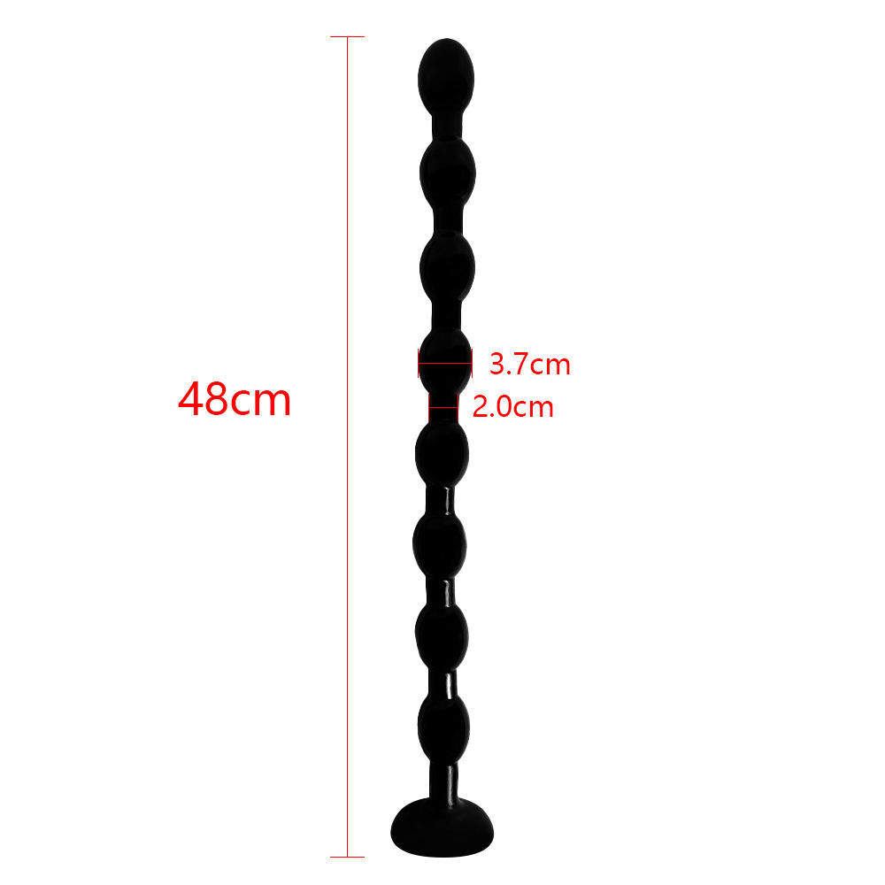 Eight beads anal plug-black