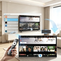 X88 PRO T1 Android 14 Streaming TV Dongle Rockchip RK3518 Quad Core 64bit A53 TV Stick 2GB+16GB WiFi6 BT USB Lecteur multimédia intelligent
