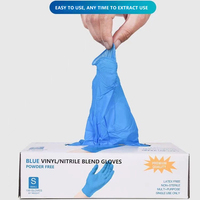 Gants de main de sécurité en nitrile sans poudre Microtouch bleu blanc noir gants chirurgicaux médicaux jetables Microflex