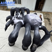 Ornement araignée gonflable surdimensionné de forme personnalisée, décoration d'araignée effrayante gonflable pour événement d'Halloween en extérieur