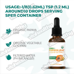 Vitahealthy OEM/ODM özel etiket fabrika kaynağı <span class=keywords><strong>Papaya</strong></span> yaprak özü sıvı destek vücut savunma sistemi ve sindirim yardım - Product Image 2