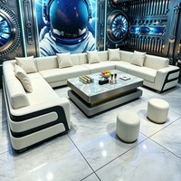 Canapés en bambou en forme de L et en forme de U pour KTV et bars/clubs, personnalisables, ensemble de mobilier de bar de luxe léger, mobilier pour événements