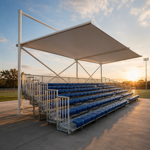 Gradas Metálicas Modulares para Deportes, Gradas Portátiles de Aluminio para Exteriores con Asientos de HDPE para Estadios de Fútbol y Eventos - Product Image 1