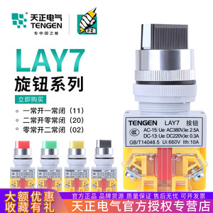 Tengen LAY7 Rotary <b>Switch</b> AC380V DC220V 2.5A 0.3A 2NO Changeover Button 10A 660V - Product Image 5