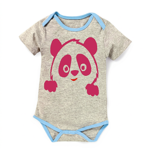 Combinaison pour nouveau-né garçon à manches courtes en coton biologique 100% avec élasthanne, imprimé, fermeture éclair YKK bidirectionnelle, boutons pression - Vêtements pour bébés écologiques - Product Image 1