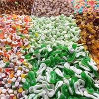 Bonbons mous halal en gros, saveurs de fruits, bonbons gélifiés assortis, bonbons mous de fabricants de confiserie