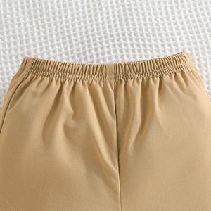 Conjunto de Dos Piezas al por Mayor para Bebés Niños, Estilo Resort de Playa, Camisa con Estampado de Palmeras y Pantalones Cortos Deportivos Casuales para Verano - Product Image 4