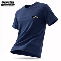 Kaos Pria Polyester Cepat Kering Custom DTG Fit Tshirt Polos Sublimasi Printing Logo DTF Gym Olahraga untuk Pria
