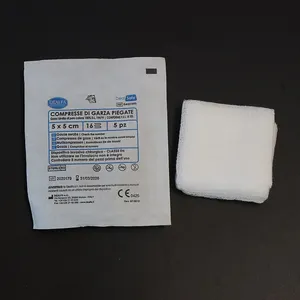 Bluenjoy Medical Consumables 100% Cotton Gauze Disposable Wound Pad Absorbent Gauze Mesh Compress Sponge Sterile Gauze Swab