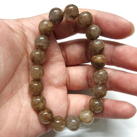Bracelets en quartz rutile naturel de qualité supérieure, perles en cristal de quartz rutile entièrement argentées, en promotion