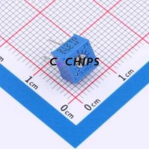 ตัวต้านทาน/โพเทนชิโอมิเตอร์แบบปรับได้สำหรับ3362P-1-253LF ผ่านชิ้นส่วนรู (THT)-3P, ตัวต้านทาน7x6.6มม. 10% 25kOhm 500 100mw /℃ - Product Image 1