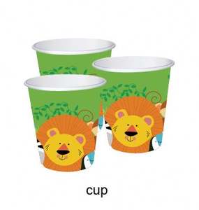 Suministros de fiesta de animales de la selva, 16 platos, cubertería, vasos, decoraciones para cumpleaños de niños, Baby Shower - Product Image 4