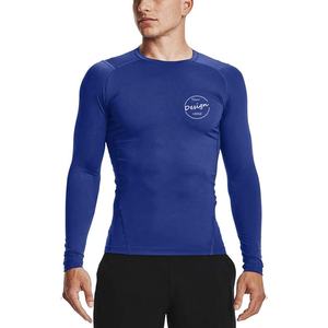 Camiseta Deportiva de Manga Larga para Hombre, de Poliéster de Alta Calidad, Compresión Transpirable, con Estampado Personalizado, al por Mayor - Product Image 6